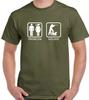 Hunting T-Shirt HUNTER Problem Solved Mens Funny Hunt Clay Pigeon Shooting