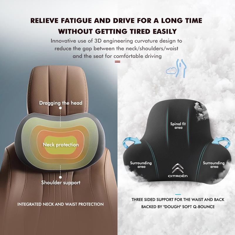 Car Seat Neck Pilow Protective Lumbar Support Headrest Cushion For Citroen Grand Berlingo Jumper Celysee Xsara Picasso Aircross ajf256