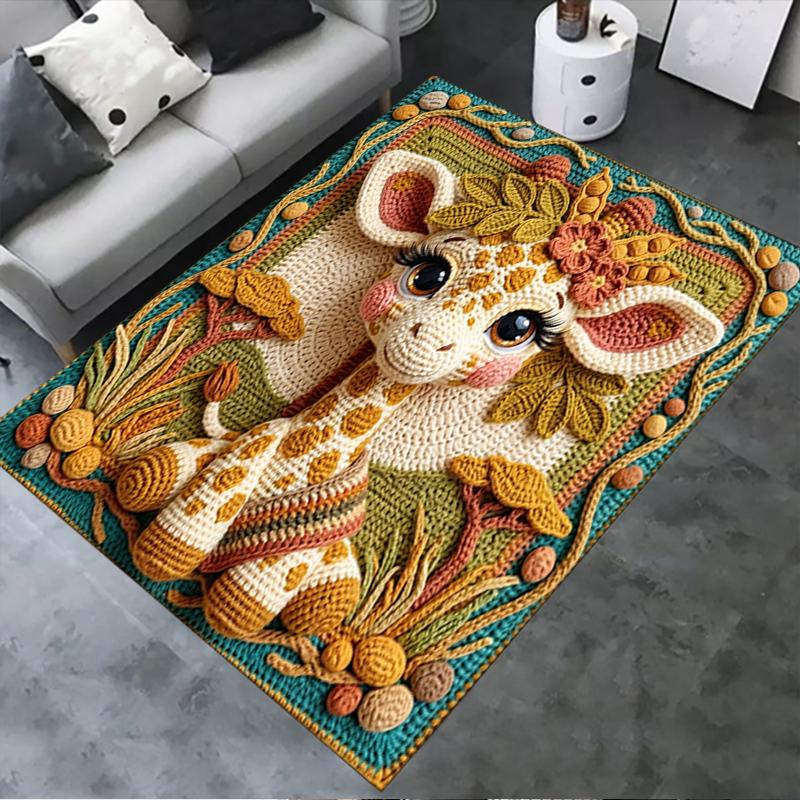 

2025 New 3D Cute Animals Carpet Rug for Living Room Bedroom Home Sofa Decoration,Kids play Non-slip Floor Mat3 40x60cm( 15x23in )