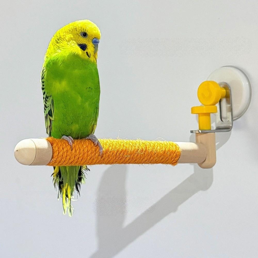 DIY Suction Cup Bird Climbing Perch Non-slip Grinding Claws Pole  Cage Enrichment