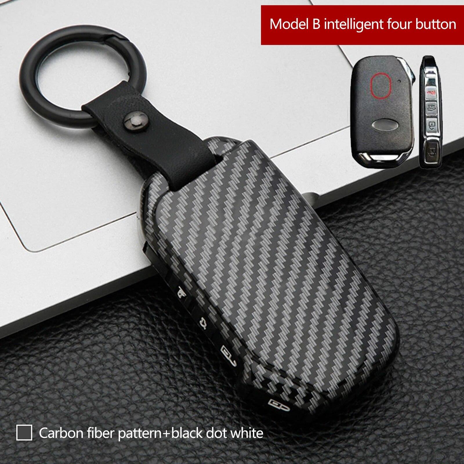 

Карбоновый автомобильный смарт-чехол с дистанционным ключом для Kia Sportage K5 DL3 Niro Telluride Seltos Soul SK3 Ceed CD Sorento MQ4 2022 Black 2
