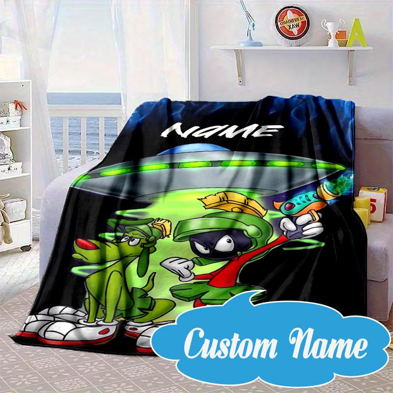 Custom Name Marvin Adventure Blanket bed sofa Blanket Flannel Blanket for Camping, Hiking, Picnic Essentials,gift for Fan family