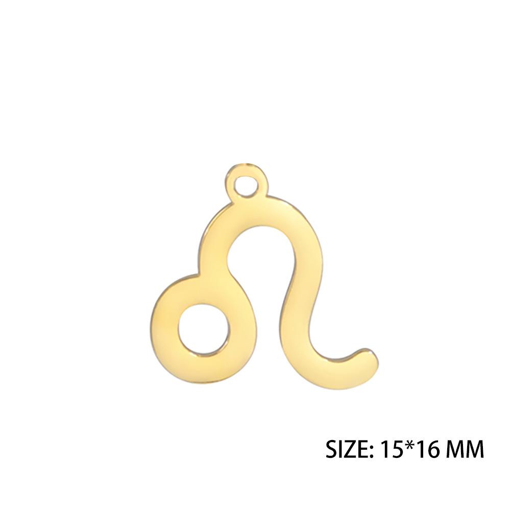 12pcs/lot Stainless Steel Zodiac Charms Horoscope Astrological Sign DIY Pendant for Necklace Bracelet Jewelry Making