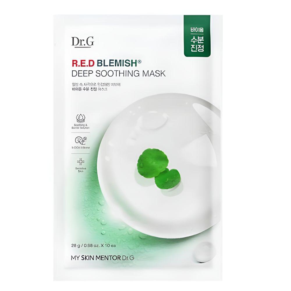 Dr.G Red Blemish Deep Soothing Mask Cica Calming Hydrating Sheet Mask 10 Sheets 280g