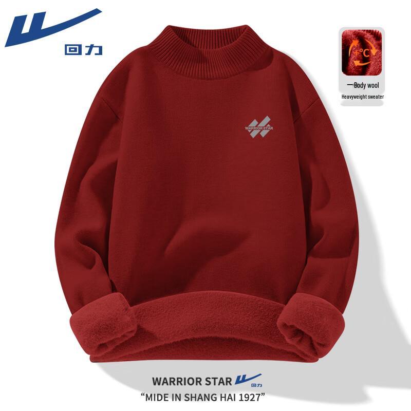 

Warrior Men s Fleece Lined Half-High Collar Winter Sweater L