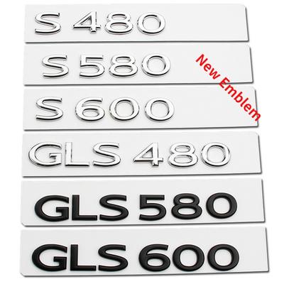 Car Trunk Letters Logo Chrome Badge Emblem Metal Decals Sticker Fit For 2021 New S480 S580 S680 GLS480 GLS580 GLS600 GLS680