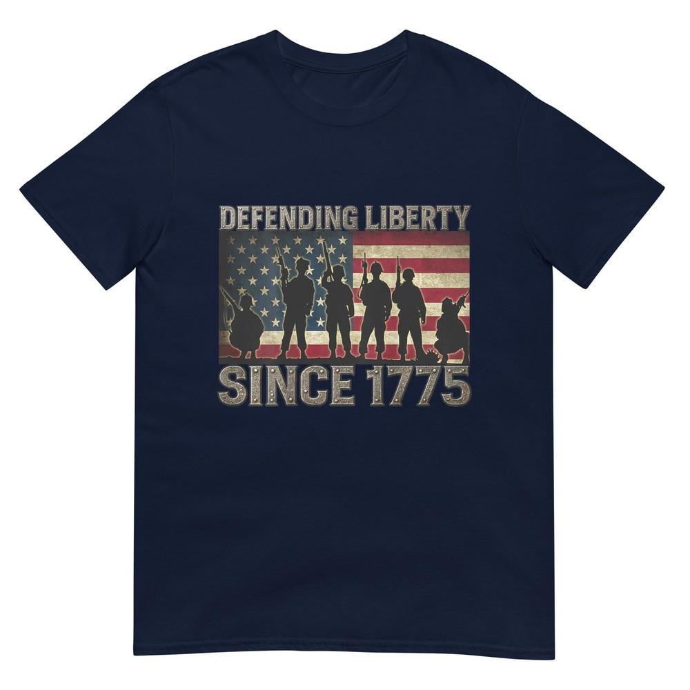 On Back Soldiers Defending Liberty Since 1775 Armed Forces TShirt S