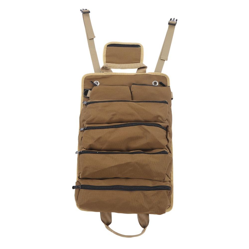 

Oxford Cloth Roll Up Tool Bag Professional Easy Carry Tool Roll Organizer Green Color Separate Pockets Tool Organizer Gardening