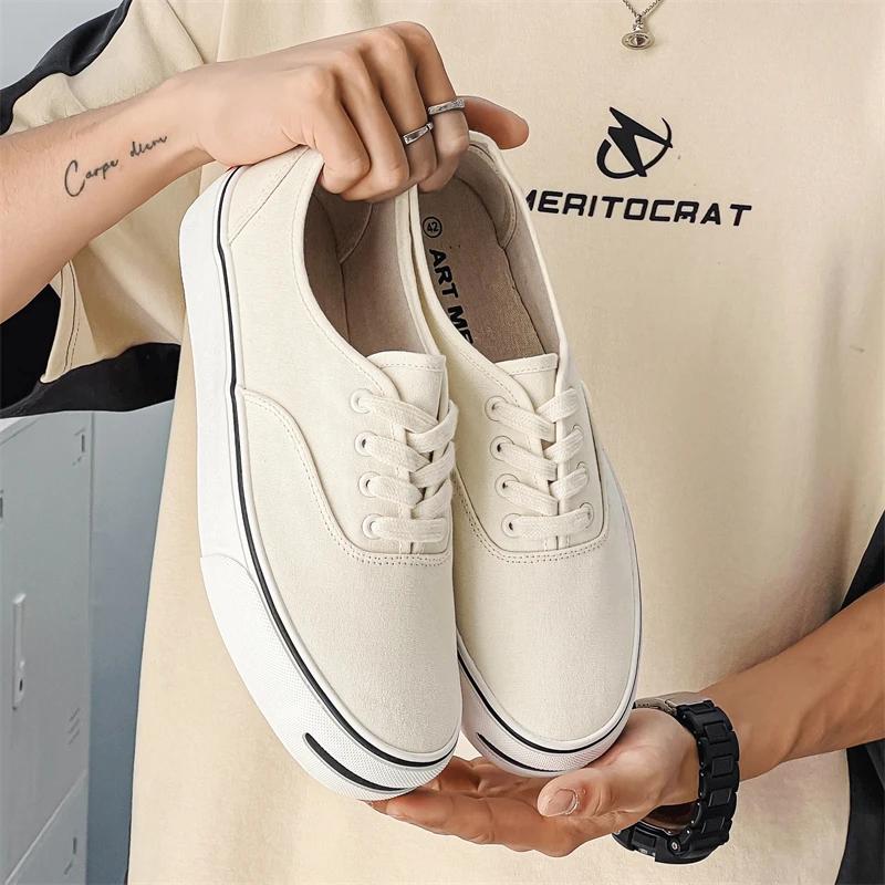 Весна 2026 Новый продукт Мужские дышащие модные кеды в корейском стиле с мягкой подошвой, дышащие, низкие, скейтерские кеды 39