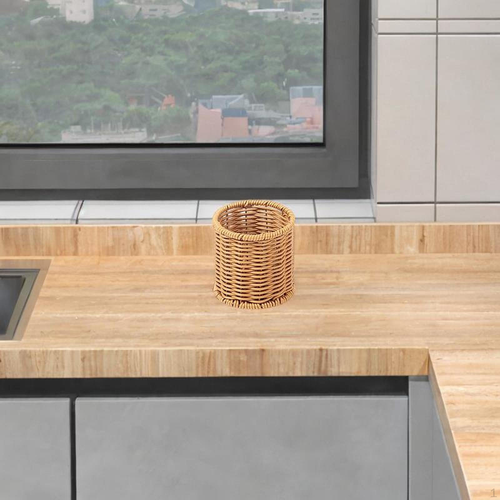 

Плетеная корзина Декоративный органайзер Настольный дисплей Кухонные столовые приборы Посуда