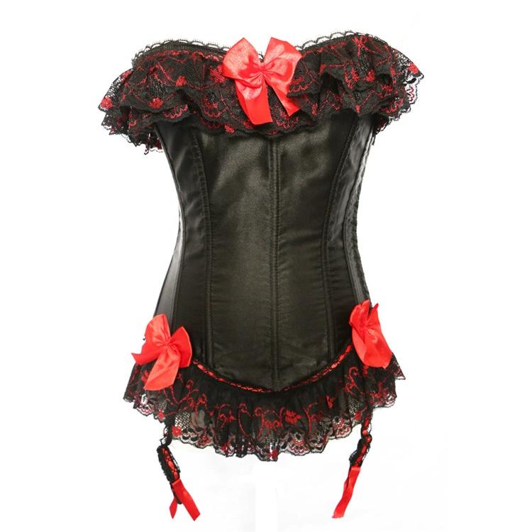 European and American corset sexy lace lace lace court shapewear support