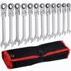 72 Tooth Ratchet Ratchet Wrench Set Spring Head Key Metric Ratchet Wrench  Universal Application