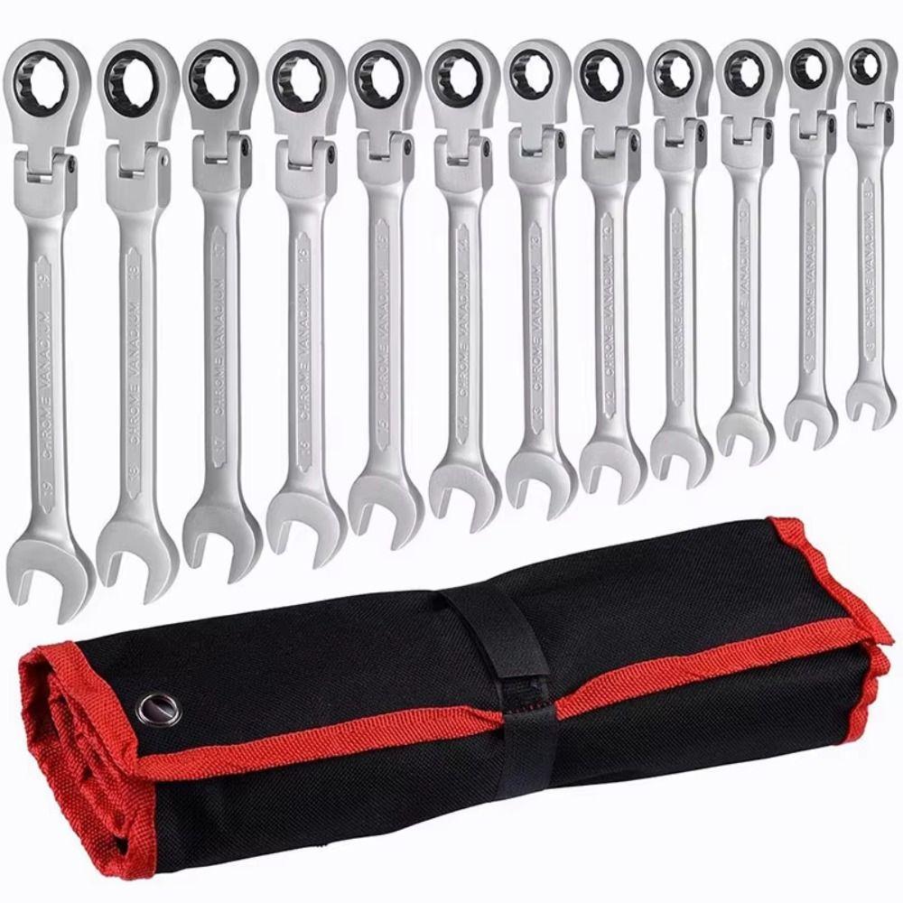 72 Tooth Ratchet Ratchet Wrench Set Spring Head Key Metric Ratchet Wrench  Universal Application