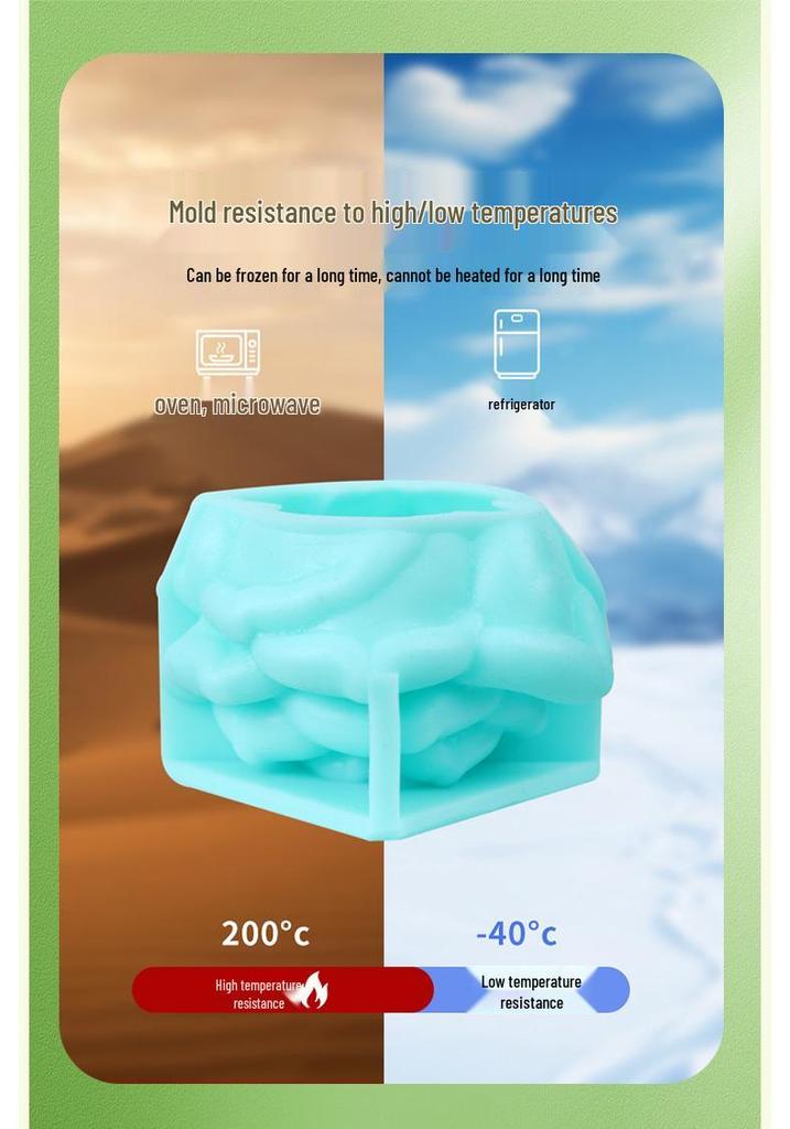 Peony & Lotus 3D Jelly Mold - Rose Milk, Silicone Mousse Pudding Cold Dish Mold