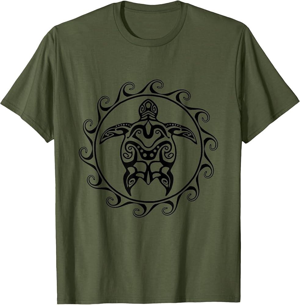 Tribal Polynesian Maori Sun Sea Turtle TShirt Unisex T-Shirt XXXXL