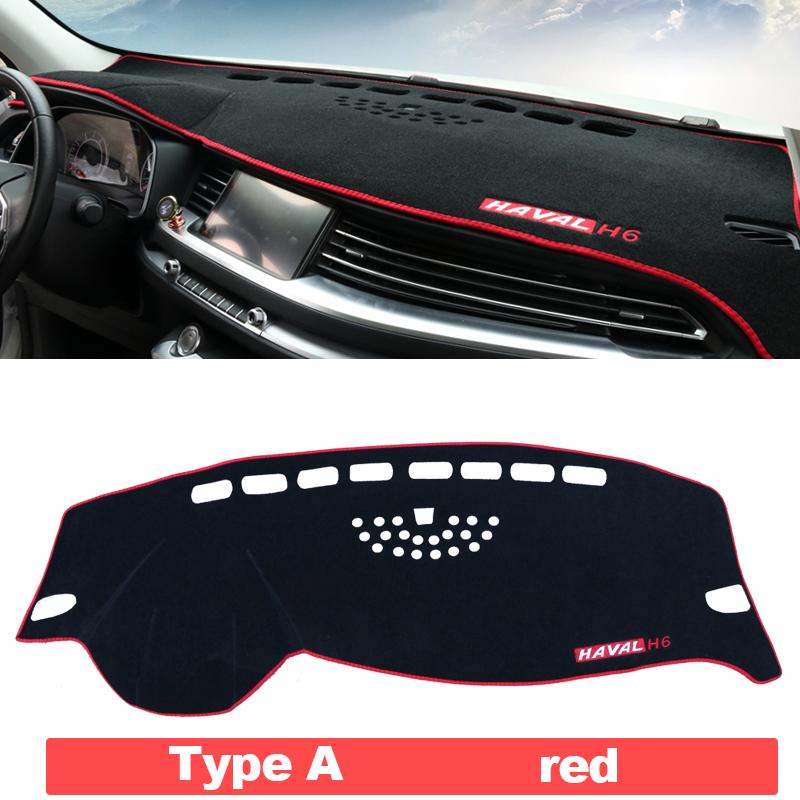 For Haval H6 2017 2018 2019 2020 Car Dashboard Covers Mat Sun Shade Pad Instrument Panel Carpets Anti-UV Interior Accessories