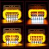 24V LED Truck Side Marker Lights Blue Flowing Brightness Visibility Signal Lamps for Heavy Vehicles Enhanced Visibility