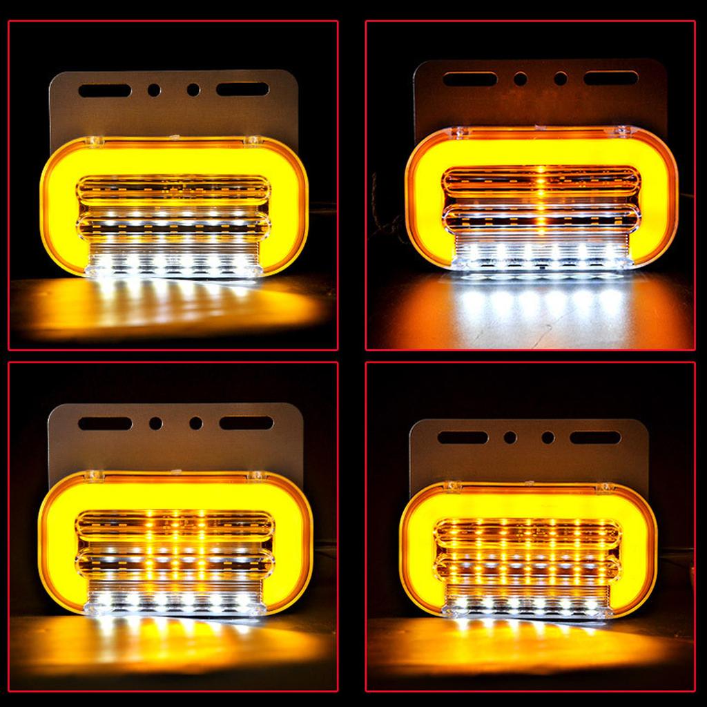 24V LED Truck Side Marker Lights Blue Flowing Brightness Visibility Signal Lamps for Heavy Vehicles Enhanced Visibility