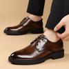 Solid Color Business Casual Shoes for Men Spring Autumn New Designer Dress Shoes Male Fashion Groom's Wedding Shoe Man