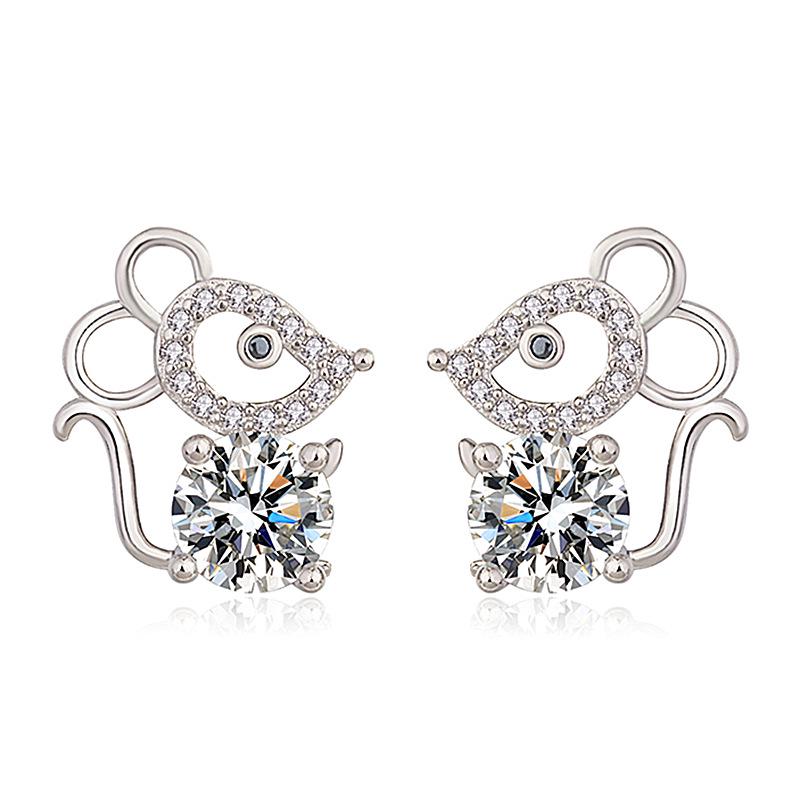 

Очаровательные серьги в виде мультяшной мыши из 18 карат и цепочка в виде ключицы в подарок — шикарный дизайн Микки из коллекции знаменитостей Интернета от Douyin