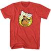 This Is Fine Circle Emblem Red Heather Meme Shirt