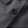 Women Blazer Lapel Solid Color Loose Long Sleeve Suit Jacket Fashion Office Lady Legant Wide Shoulder Commuting Jacket Summer Autumn