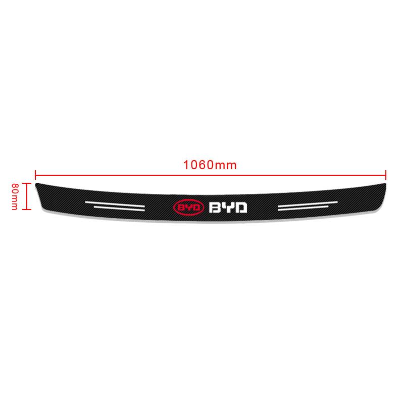 

1pcs Carbon Fiber Car Trunk Rear Bumper Sticker Guard Plate Protector For BYD F3 E6 Yuan Plus Atto F0 G3 Ea1 Song Max Tang Dmi