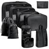 Seven-Piece Travel Storage Set: Wash Bag, Clothes, Underwear Organizer & Folding Sub-Pack
