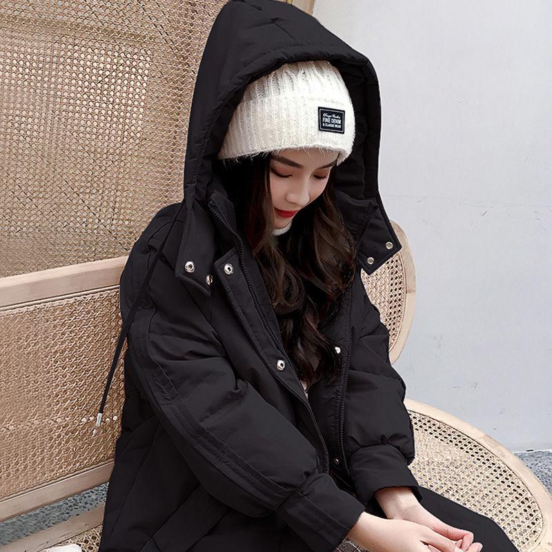 Vinter Loose Fit Thick Bread Coat Kvinnlig student bomullsvadderad jacka