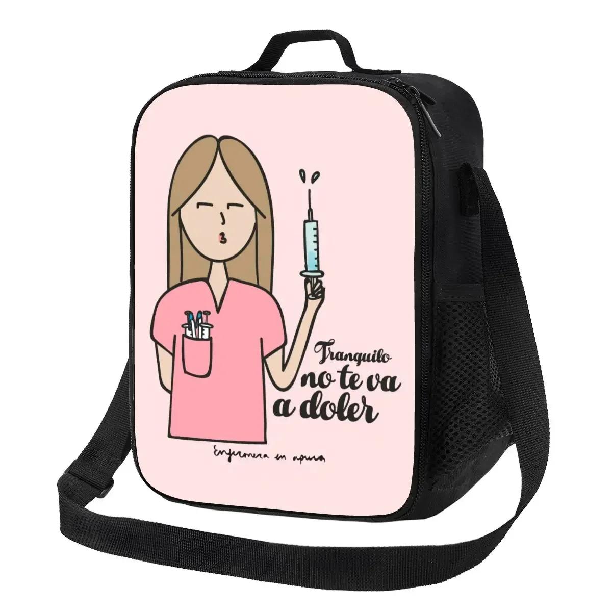 

Медсестра в беде Доктор Медсестра Изолированная сумка-тоут для ланча для женщин Многоразовая Термо-холодильник Сумка для еды Ланч-бокс Школа 26.5x20x11.5CM фиолетовый