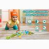 Infant Sensory Musical Stuffed Animal Toys with Crinkle,Rattle and Multi-Textures,Tummy Time Toys for 0-3-6-12 Months Newborn,Kids,Crocodile