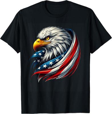 4th of July USA Flag Bald Eagle Patriotic Pride Men T-Shirt , Unisex Tee Unisex T-Shirt