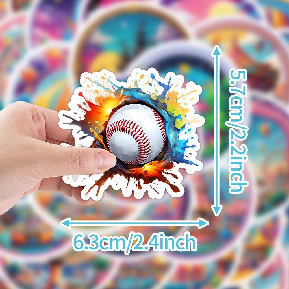 50 Sports Baseball Graffiti Waterproof Stickers for Water Bottles & Computers