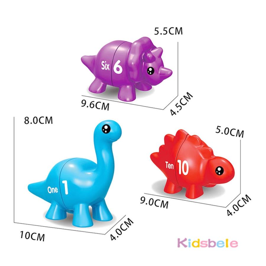 Montessori Dinosaur Matching Toy Number/Alphabet Color Sorting Fine Motor Skill Sensory Toy for Toddlers Party Game Chrisms Gift