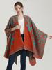 Imitation Cashmere Women Scarf Winter Floral Poncho Femme Thick Wrap Blanket Capa Para Mujer Pashmina Shawls Echarpe Hiver Luxe