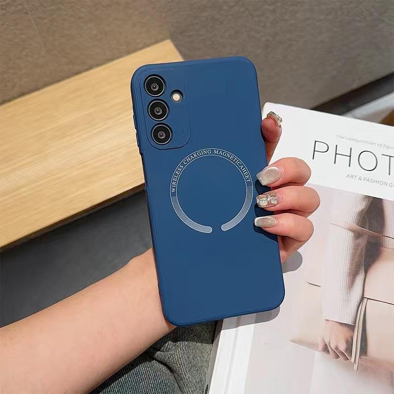 Suitable for Samsung A55 Mobile Phone Case A54 A15 Liquid Magnetic S24ultra Silicone S21s22s23 Soft Case