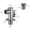Water Heater Filling Valves Large Flows Water Stop Valves Switches Copper Toilet Dedicated Angle Valves With Filter