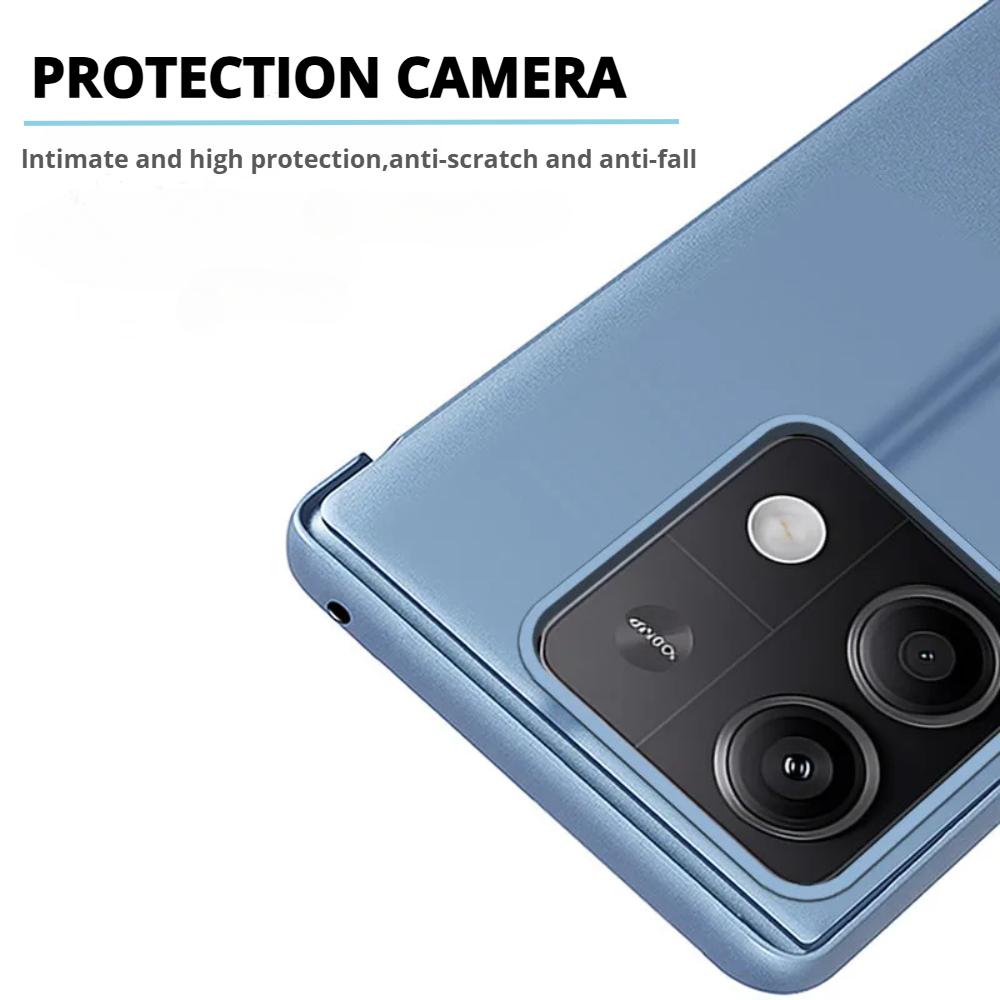 Luxury Mirror Flip Case For Xiaomi POCO M5 F6 X7 14T 14 13T 13 12T 12 12S 11T Pro Leather Cover For Xiaomi 13 12 11 Lite Phone Accessories