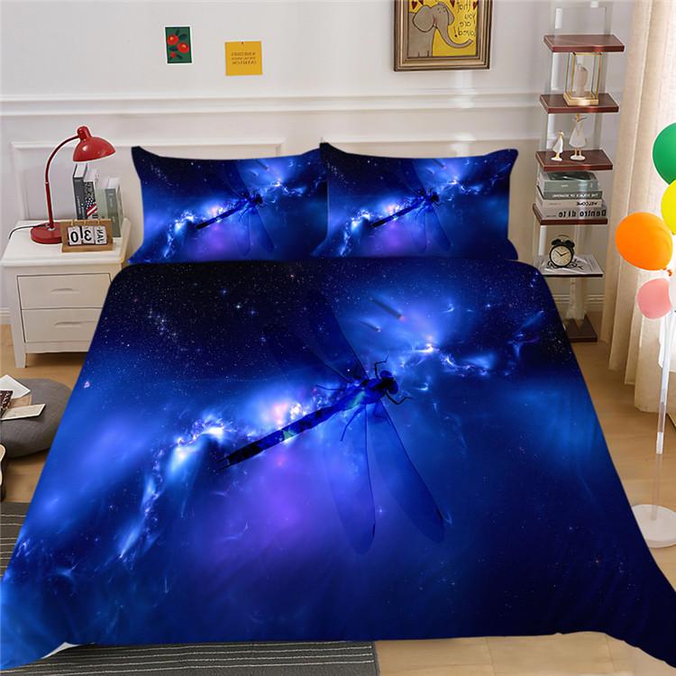 Galaxy Duvet Cover Set Animals Pattern Zebra Butterfly Rabbit King Size Comforter Cover For Kid Teen Adult Polyester Bedding Set