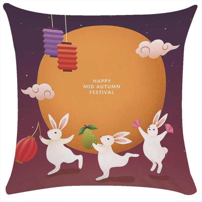 

New Chinese Style National Trend Creative Mid-Autumn Festival Pillow Chinese Style Sofa Bedside Cushion Cushion Pillow Cover 45 * 45cm separate pillowcase