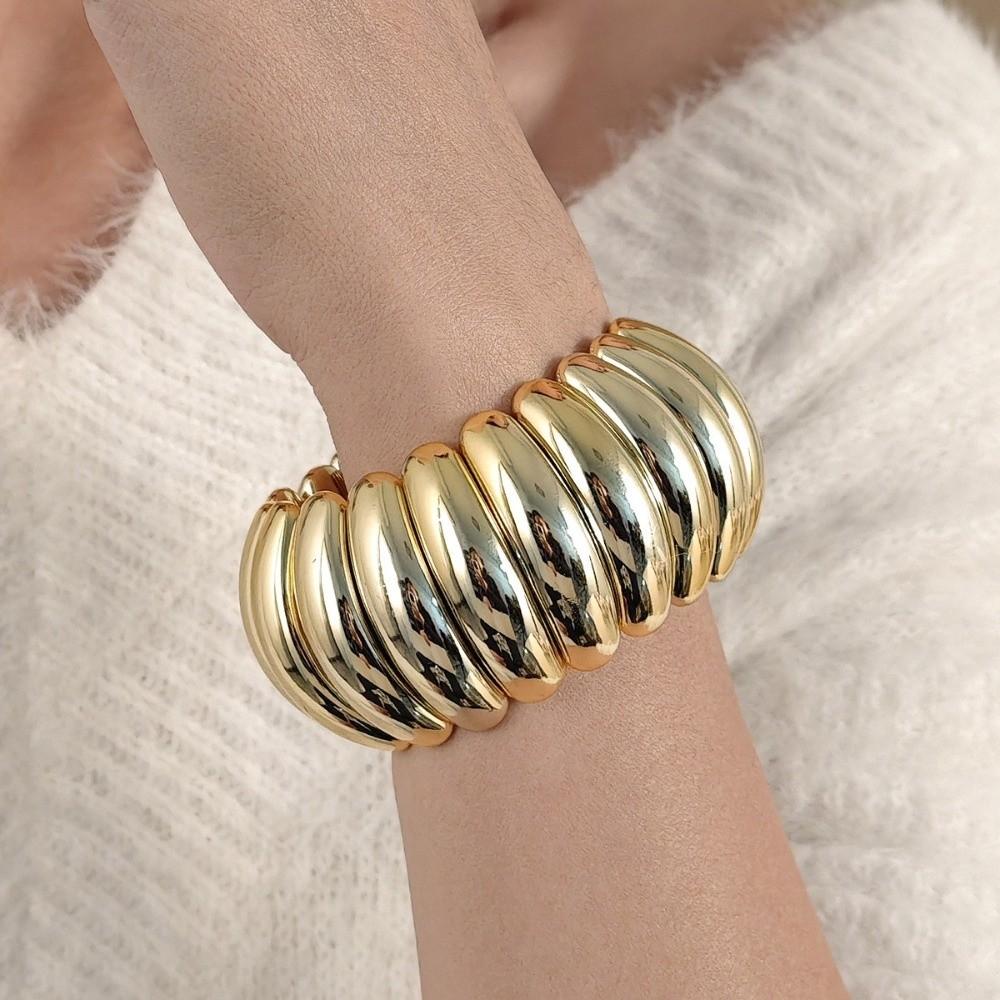 Elastic Design Geometric Bracelets Gold Silver Fashion Jewelry Elastic Bracelets  Special Occasions