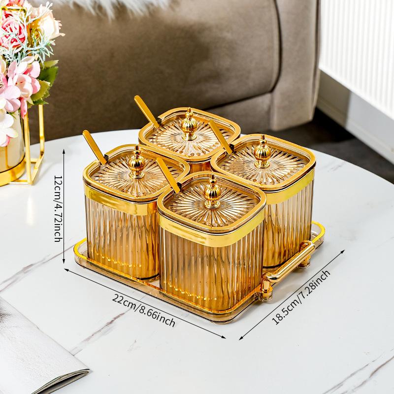 Spice Storage Box Home Kitchen High-end Peppercorn Condiment Seasoning Jar Food Grade Dry Material Sealing Jar Set