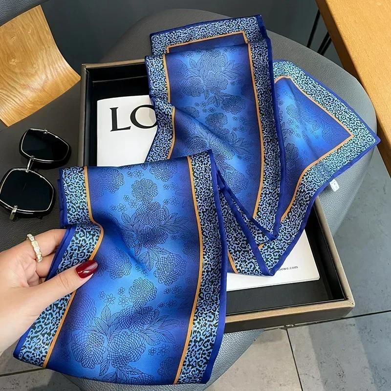 17*150cm Ribbon Silk Scarfs Female Luxury Design Hair Band Skinny Scarf Neck Ties Women Bag Scarves Neckerchief Foulard Lady