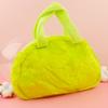 Kawaii Fluffy Stuffed Makeup Bag Mike Wazowski Toys Handback For Woman Green Cute Plush Cosmetic Portable Storage Bag For Girls