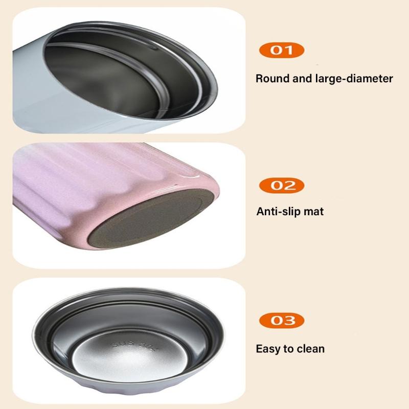 Stainless Steel Insulated Flask Car Drinking Cup for Travel Office 6 Color Ergonomic Handle Water Drinkware
