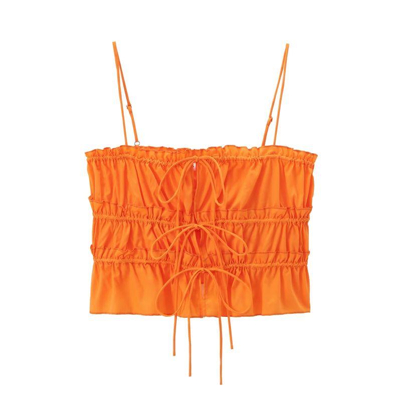 Kaslead Casual Poplin Sling Tops Bows