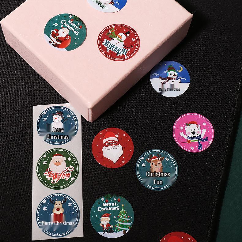 Santa Claus Christmas Sealing Stickers - Gift Wrap & Box Decoration