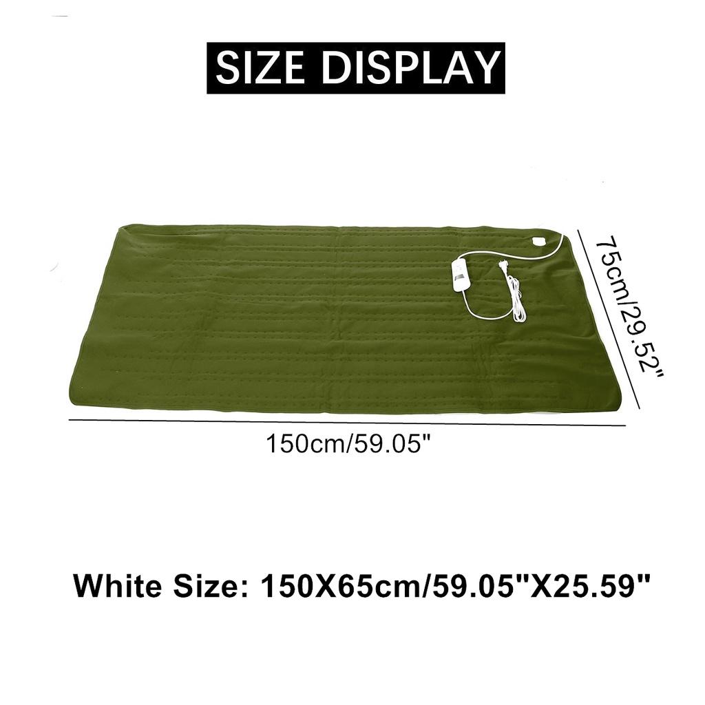 220V 120W Electric Heated Blanket Warm Over Throw Fleece Rug Digital Timer Controller