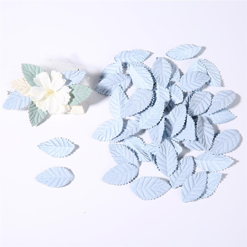 50Pcs Artificial Leaves Fake Tree Leaf for Home Room Decor Wedding Decorations DIY Handmade Wreath Scrapbooking Craft Accessory