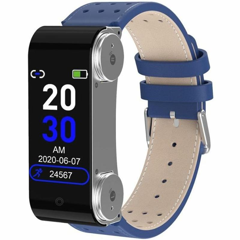 

L890 Смарт-часы 2-в-1 Bluetooth-совместимая гарнитура-наушники Фитнес-трекер Blue